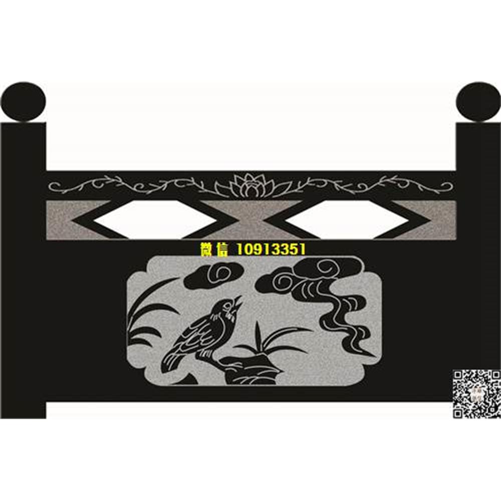 精雕图168兰花鸟祥云栏板精雕图线雕图线条图单线铣底图_电脑雕刻plt文泰矢量图精雕图浮雕图